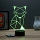 Lampe illusion 3D Renard Origami