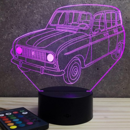 Lampe illusion 3D Renault 4L