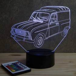 Lampe illusion 3D Renault 4L F4