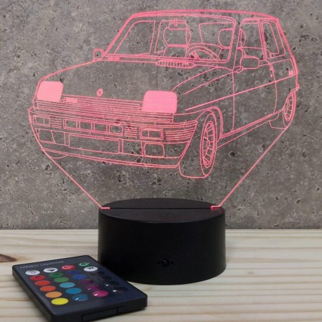 Lampe illusion 3D Renault R5 Alpine Turbo