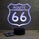 Lampe illusion 3D Route 66