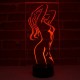 Lampe illusion 3D Silhouette nue