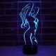 Lampe illusion 3D Silhouette nue