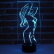 Lampe illusion 3D Silhouette nue