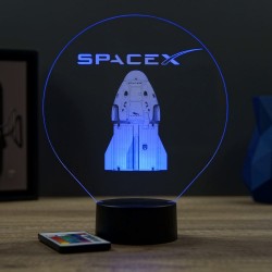 Lampe illusion 3D SpaceX Crew Dragon