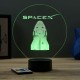 Lampe illusion 3D SpaceX Crew Dragon