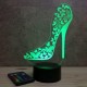 Lampe illusion 3D Talon Haut