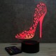 Lampe illusion 3D Talon Haut