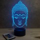 Lampe illusion 3D TÃªte de Buddha