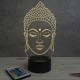 Lampe illusion 3D TÃªte de Buddha