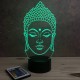 Lampe illusion 3D TÃªte de Buddha