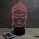 Lampe illusion 3D TÃªte de Buddha