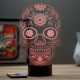 Lampe illusion 3D TÃªte de mort mexicaine Calavera