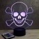 Lampe illusion 3D TÃªte de mort Pirate