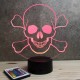 Lampe illusion 3D TÃªte de mort Pirate