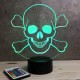 Lampe illusion 3D TÃªte de mort Pirate