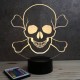 Lampe illusion 3D TÃªte de mort Pirate