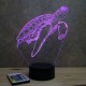 Lampe illusion 3D Tortue marine