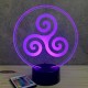 Lampe illusion 3D Triskele celtique