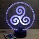 Lampe illusion 3D Triskele celtique