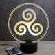 Lampe illusion 3D Triskele celtique