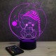 Lampe illusion 3D veilleuse Nounours