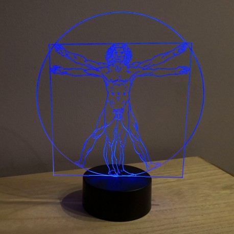 Lampe illusion 3D Vitruve LÃ©onard de Vinci