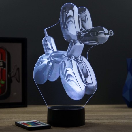 Lampe Illusion 3D Chien Ballon