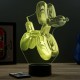 Lampe Illusion 3D Chien Ballon