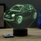 Lampe illusion 3D Fiat 500 nouvelle gÃ©nÃ©ration