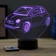 Lampe illusion 3D Fiat 500 nouvelle gÃ©nÃ©ration