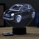 Lampe illusion 3D Fiat 500 nouvelle gÃ©nÃ©ration